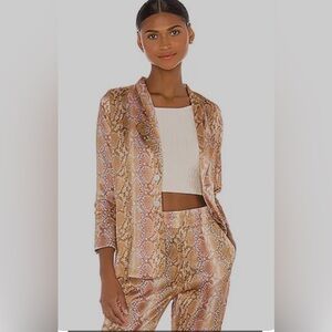 Beach Riot snakeskin satin jacket & pants size medium